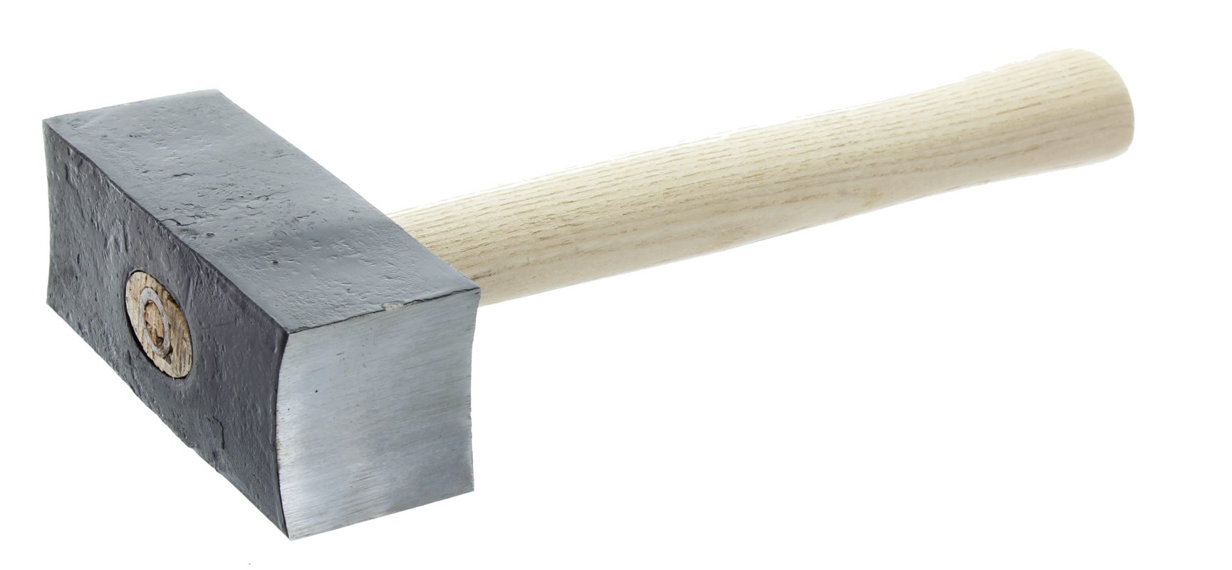 BWG Bossierhammer, hohle Bahn, 1500 g, Hellbraun, Hickory-Holz, Hammer