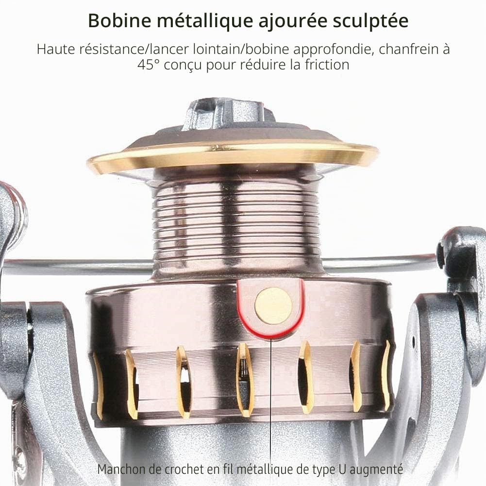 Moulinets Spinning en Eau salée Pêche en mer ReelEasy Casting Long Shot Full Metal Surf Moulinet de pêche Portant: 4 1BB Heavy Duty Moulinet de pêche à la traîne en mer