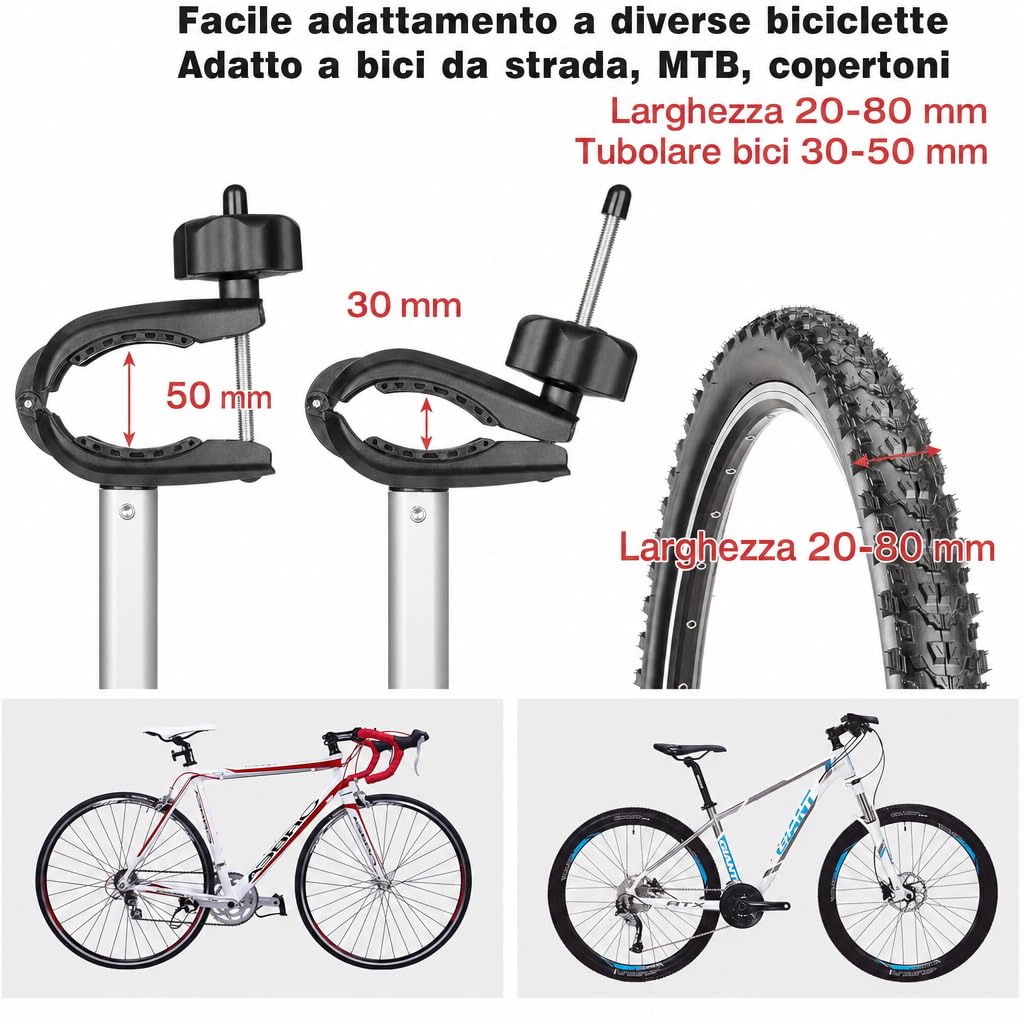Portabici per gancio di traino, 2 biciclette, e-bike, 60 kg, gancio di traino con fanale posteriore e portatarga, richiudibile, supporto frizione per ebike