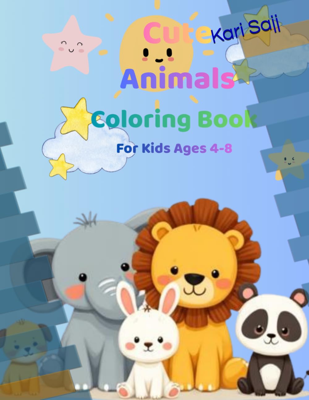 Cute Animals Coloring Book: For Kids Ages 4-8