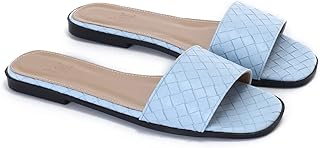 شبشب مسطح مضفر للنساء من تي جي اس