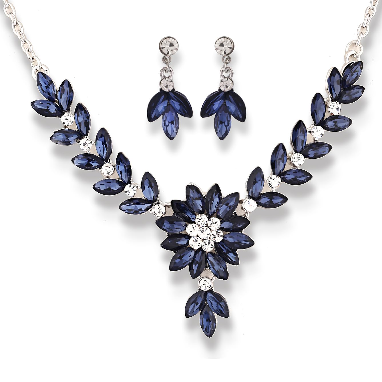 Shining Diva Fashion Latest Stylish Design Fancy Crystal Diamond Necklace Jewellery Set for Women (15222s) (B0CV4CJKC1) Amazon Price History, Amazon Price Tracker