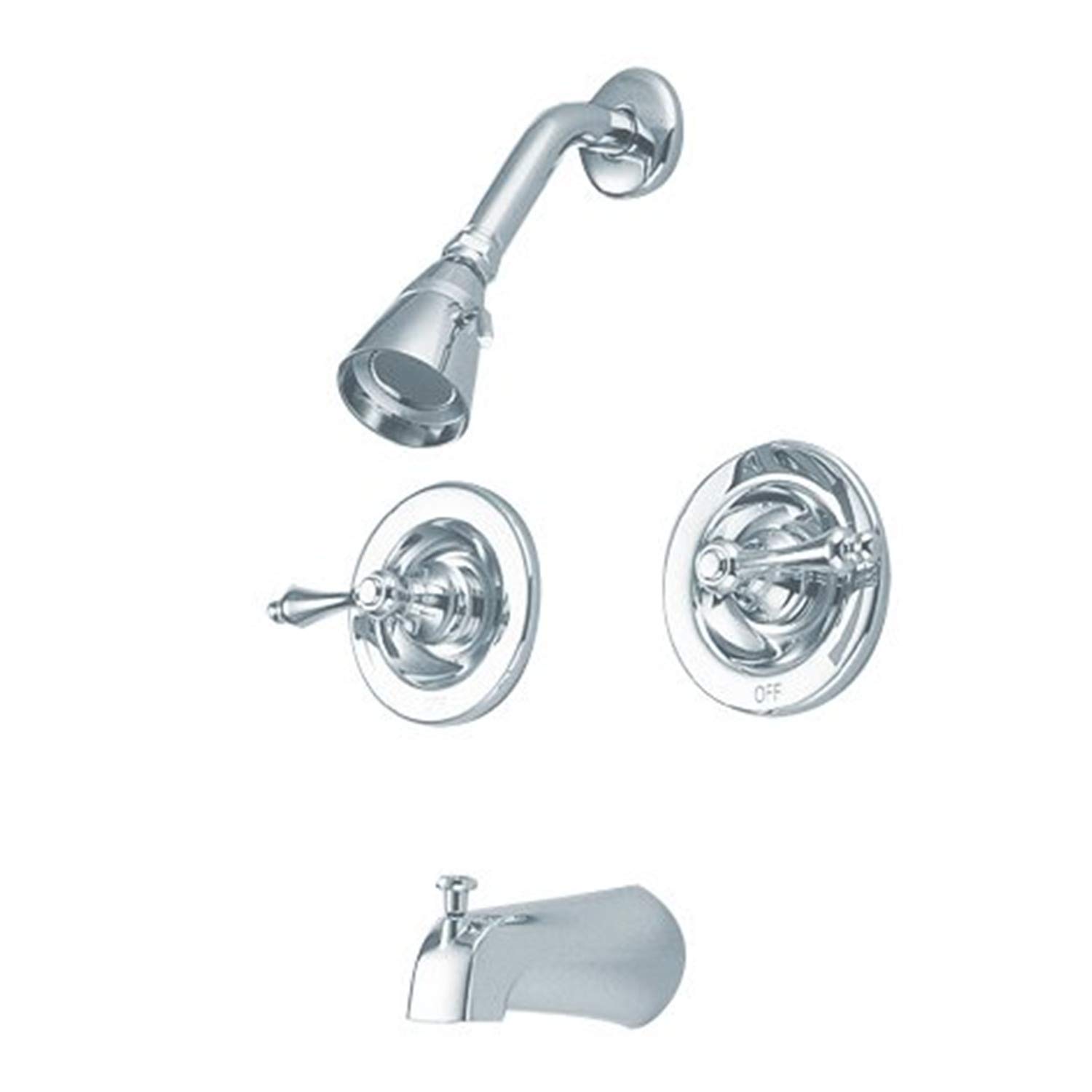 Robinet de baignoire et douche Kingston en laiton vintage pour salle de bain rétro
