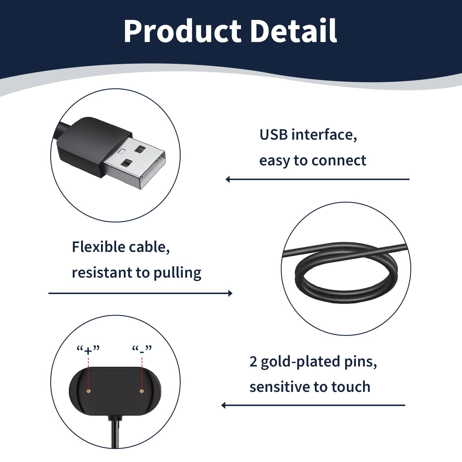 2 Stück Ladegerät Kompatibel mit Amazfit GTR 2/2e GTS 2 Mini T-REX Pro, Magnet Ladekabel, Magnetisches Kabel für Smartwatch Zubehör 60 cm Ladestation USB-Schnellladung für Uhr Uhrzeit Fitness Tracker