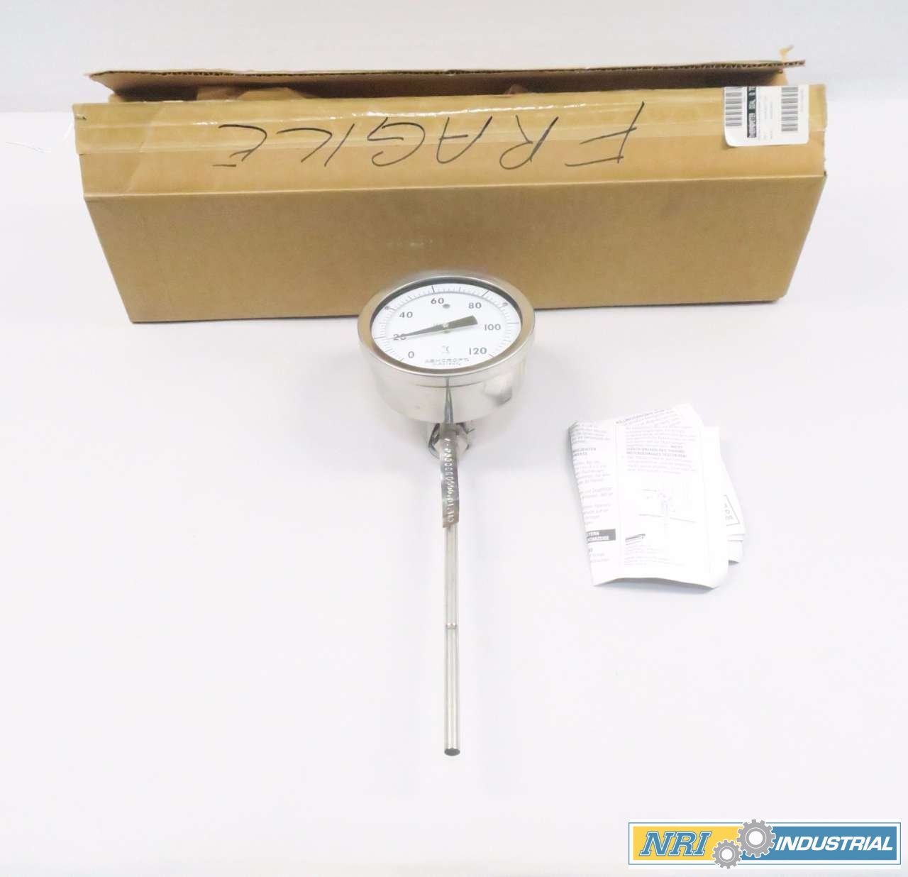 ASHCROFT C600B02BS DURATEMP Thermometer 0120C 41/2 in D550229
