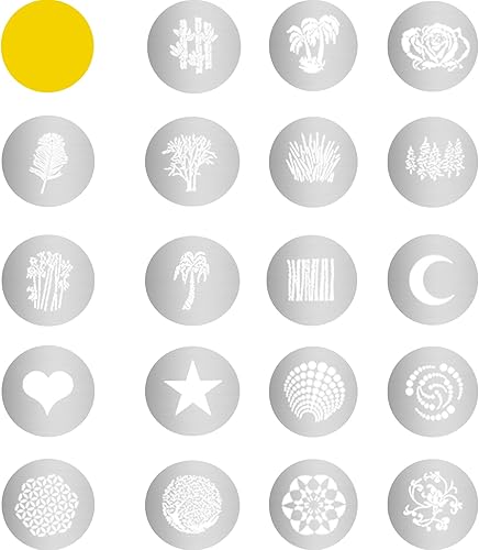 Miniatura 3 de WELLMAKING G-30 19pcs Gobos para Snoot, montaje de proyector de proyección con geles de colores azules/filtro..