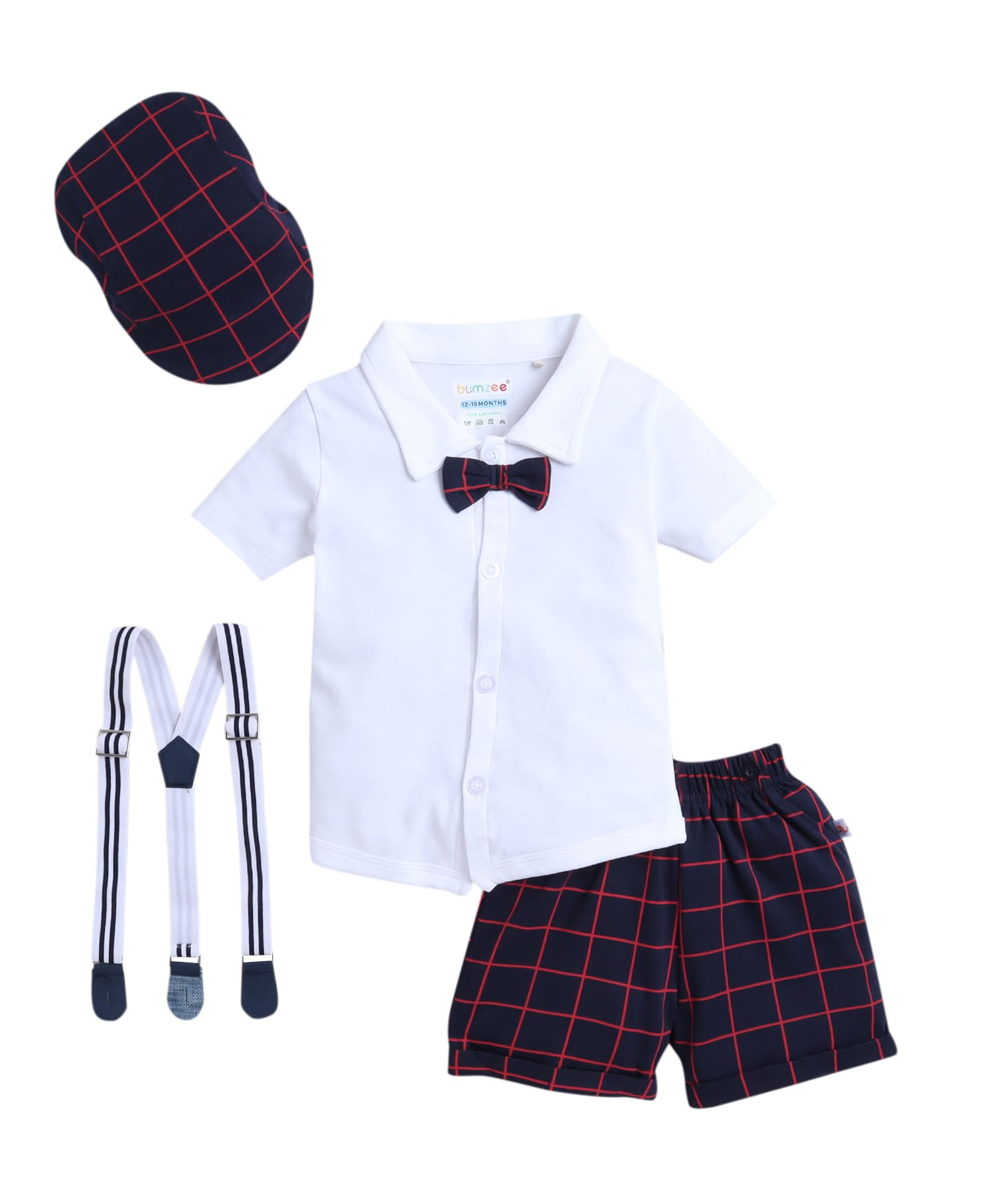 BUMZEE Conjunto de ropa de algodón a rayas para niño