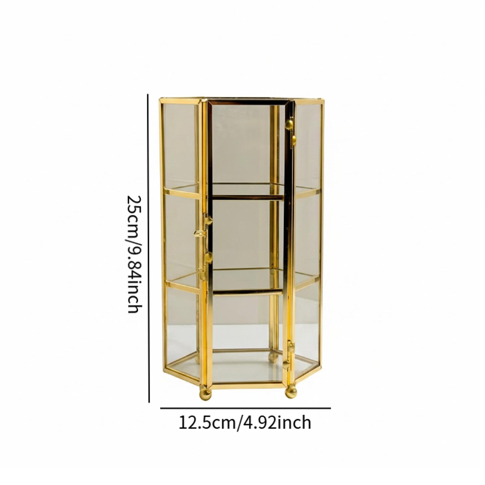 Caja de Joyería Geométrica, Caja de Recuerdos, Soporte Decorativo, Organizador de Joyas Retro, para Pulseras, 12.5 X 11 X 25 Cm