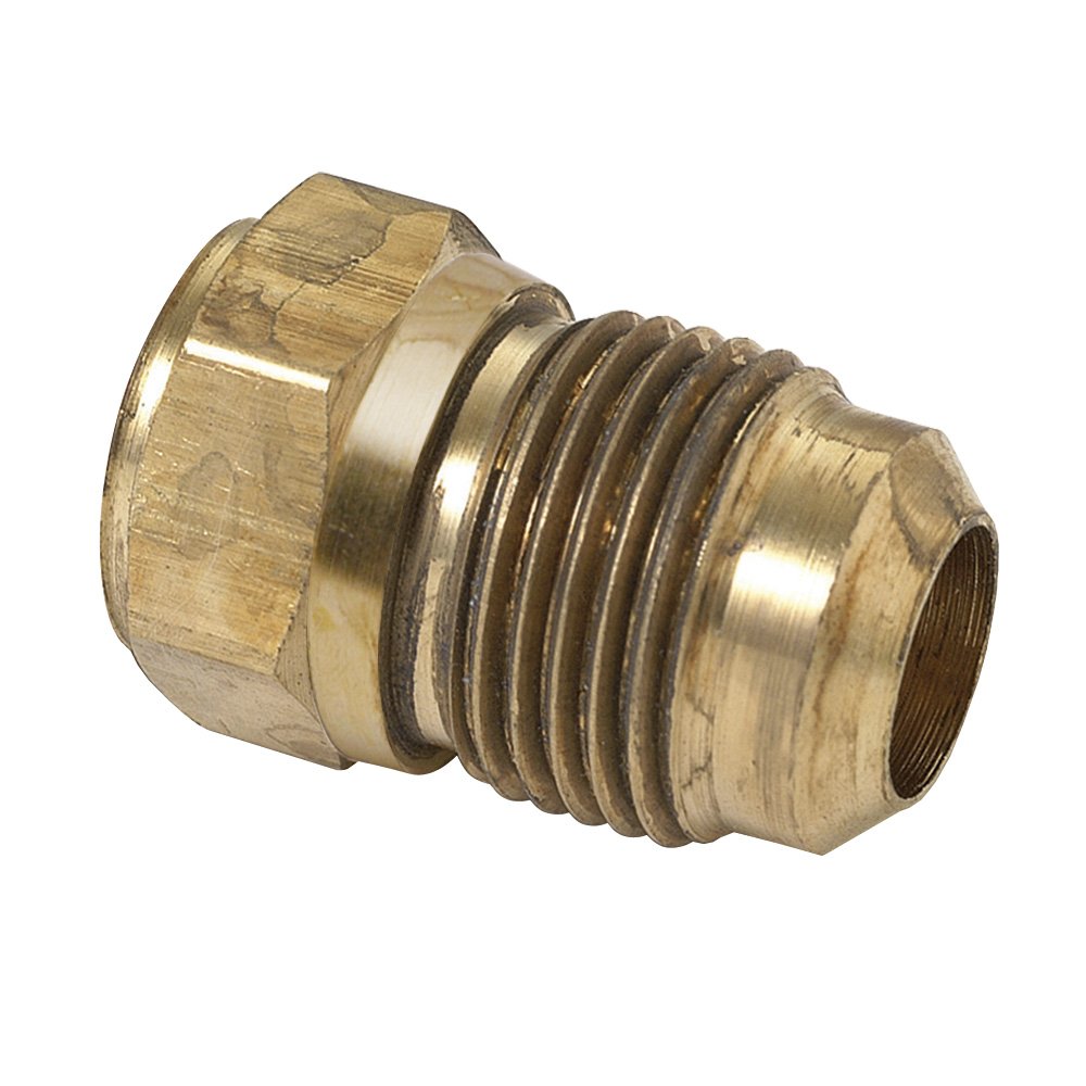 Adaptateur 1/4 O.D. par 3/8 laiton brut pour raccord étanche