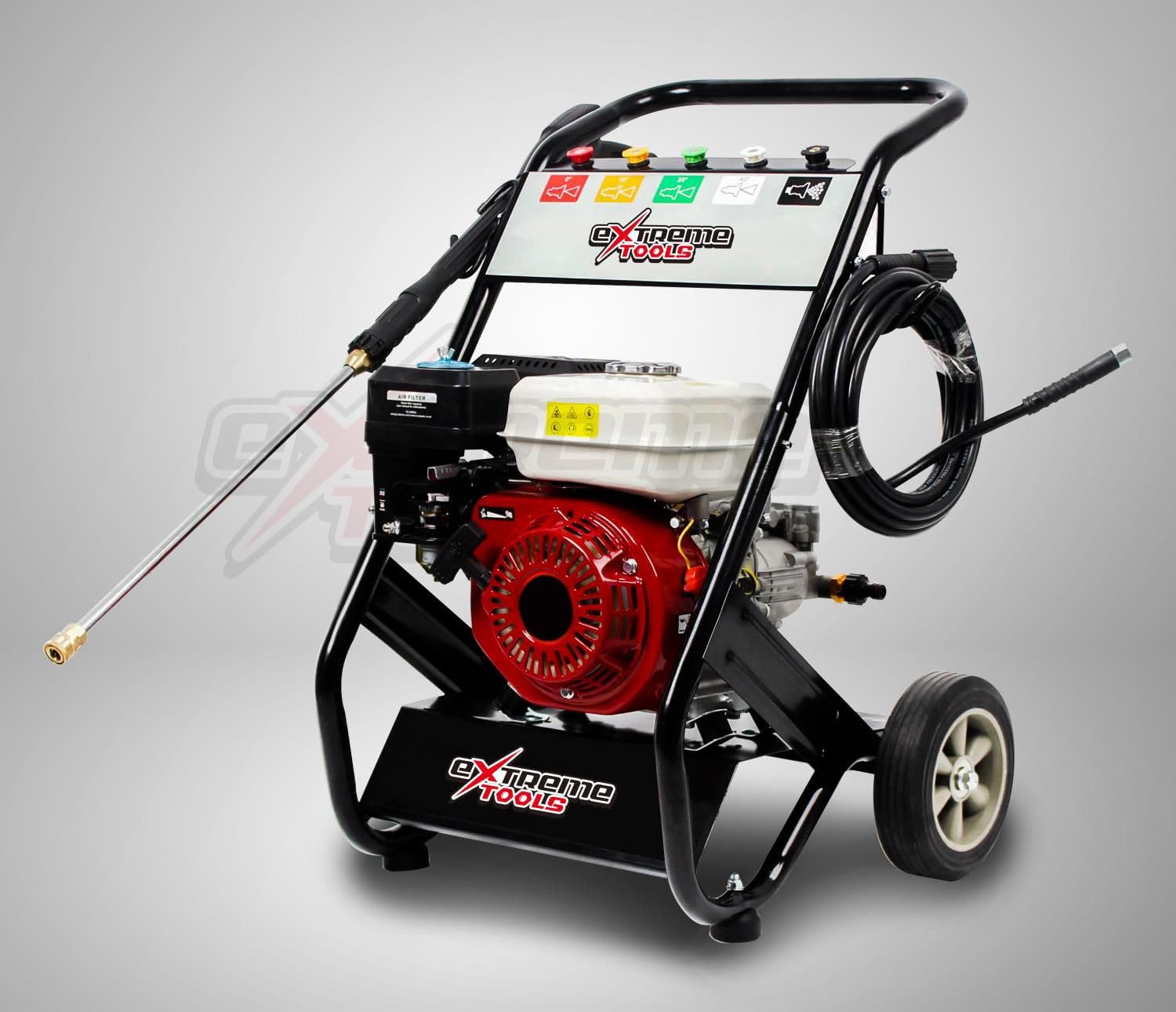 Hidrolimpiadora a Gasolina 3600 PSI – Motor 6.5HP con 4 Boquillas y Kit de Limpieza Profesional