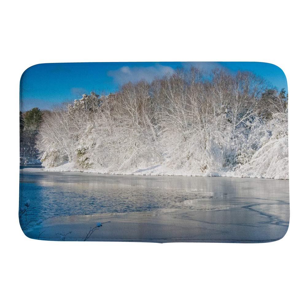 Tapis de bain antidérapant haute densité en velours corail Ruchen 91 × 61 cm