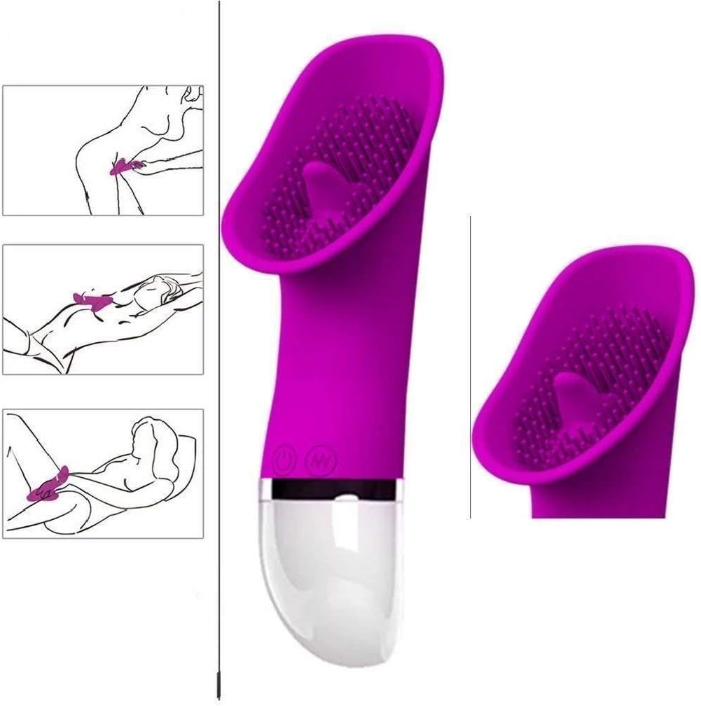 Tongue Vibrate Toy for Women, Oral Tongue Simulator, Waterproof 30-Frequency Vibration Wand, Multi Speed Wireless Clitorial Sucking Toy for Women Adult Couples