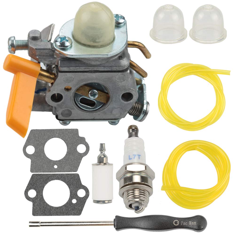 Powtol 308054043 Carburetor fits Ryobi RY28000 RY28020 CS26 RY28040 SS26 RY09053 RY28021 RY28025 RY09056 RY09055 26CC Trimmer Brushcutter