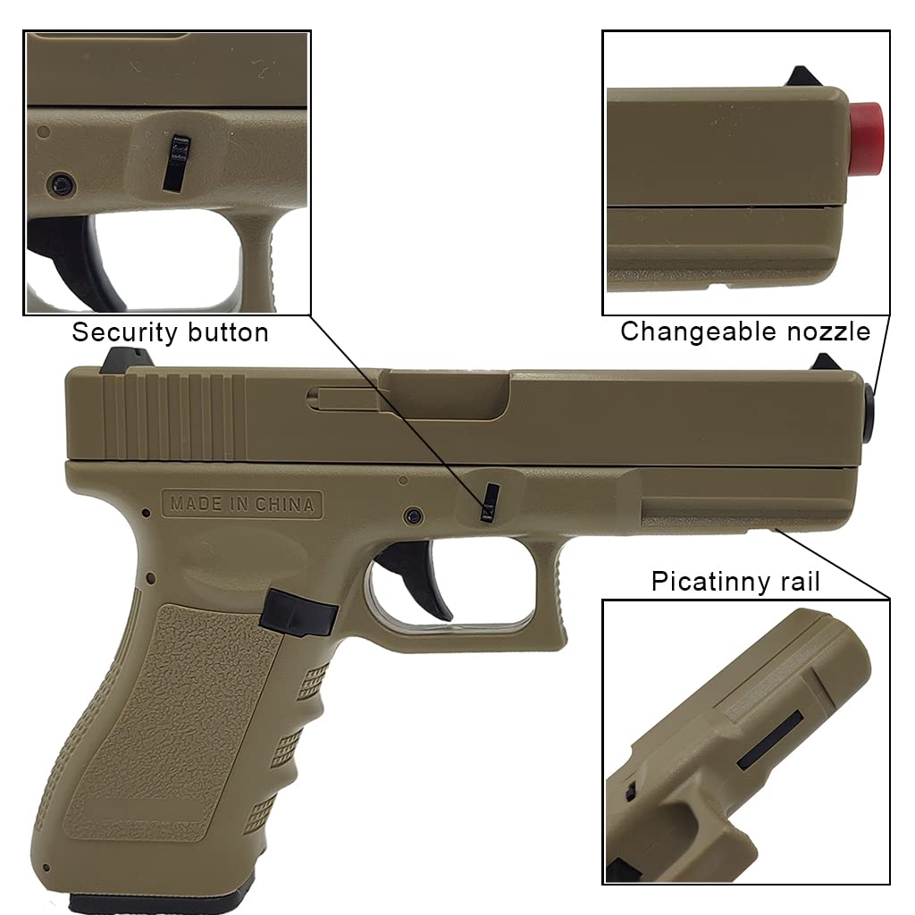 Airsoft Pistolet Électrique AEP / CM030S Automatique/Coup par Coup et Rafale/Tan (Désert) / Plastique ABS et Métal/Puissance 0.5 Joule
