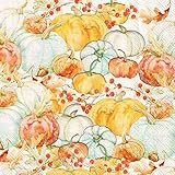 3-PLY PAPER NAPKINS Package of 20 premium quality paper napkins FOR COCKTAIL PARTIES AND BEVERAGES Napkins measure 5 x 5-inches (folded size); use when enjoying party snacks, ideal under drinks to protect tabletops FESTIVE TABLE DÉCOR Watercolor depi...