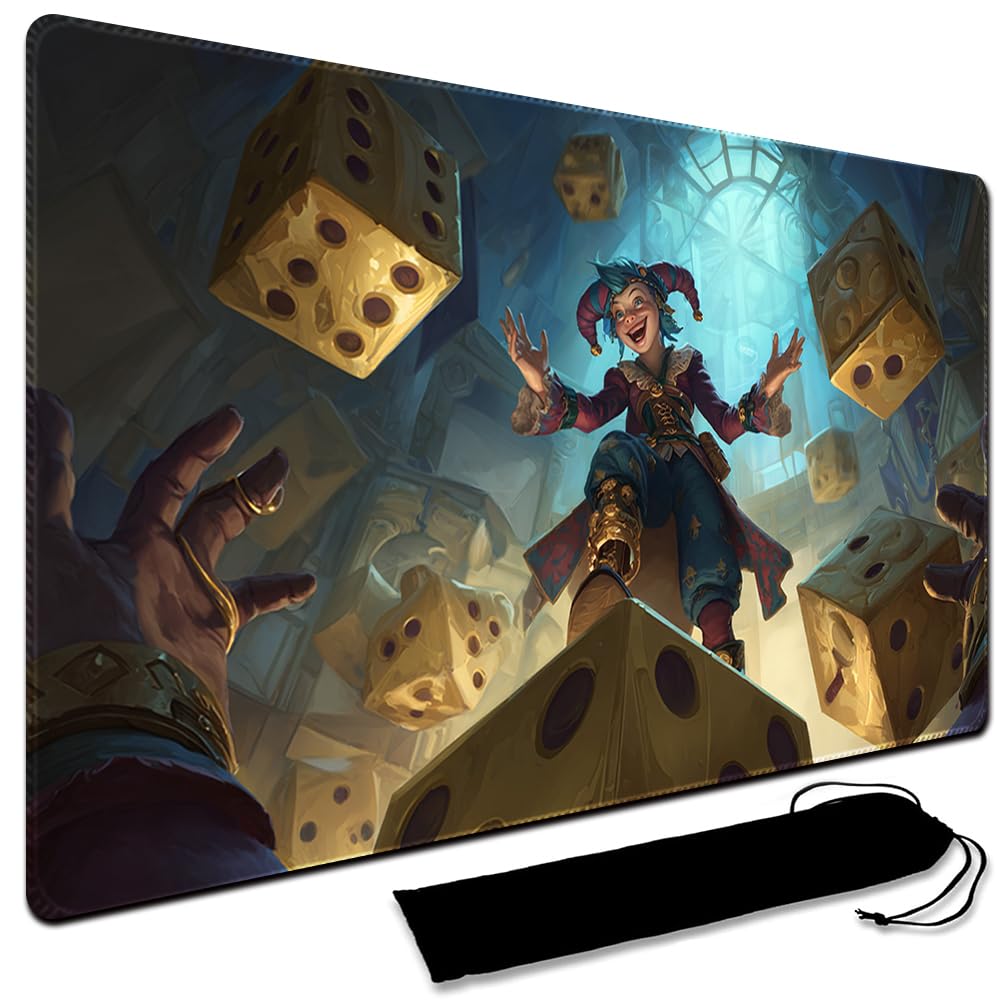 MTG Playmat,With Waterproof Storage black Bag Szie 60 x 35CM , With Zone MTG playmat Stitched Edges Game Play Mat Trading Card Game Playmats TCG Game Mat (No Zone,8) — image 1