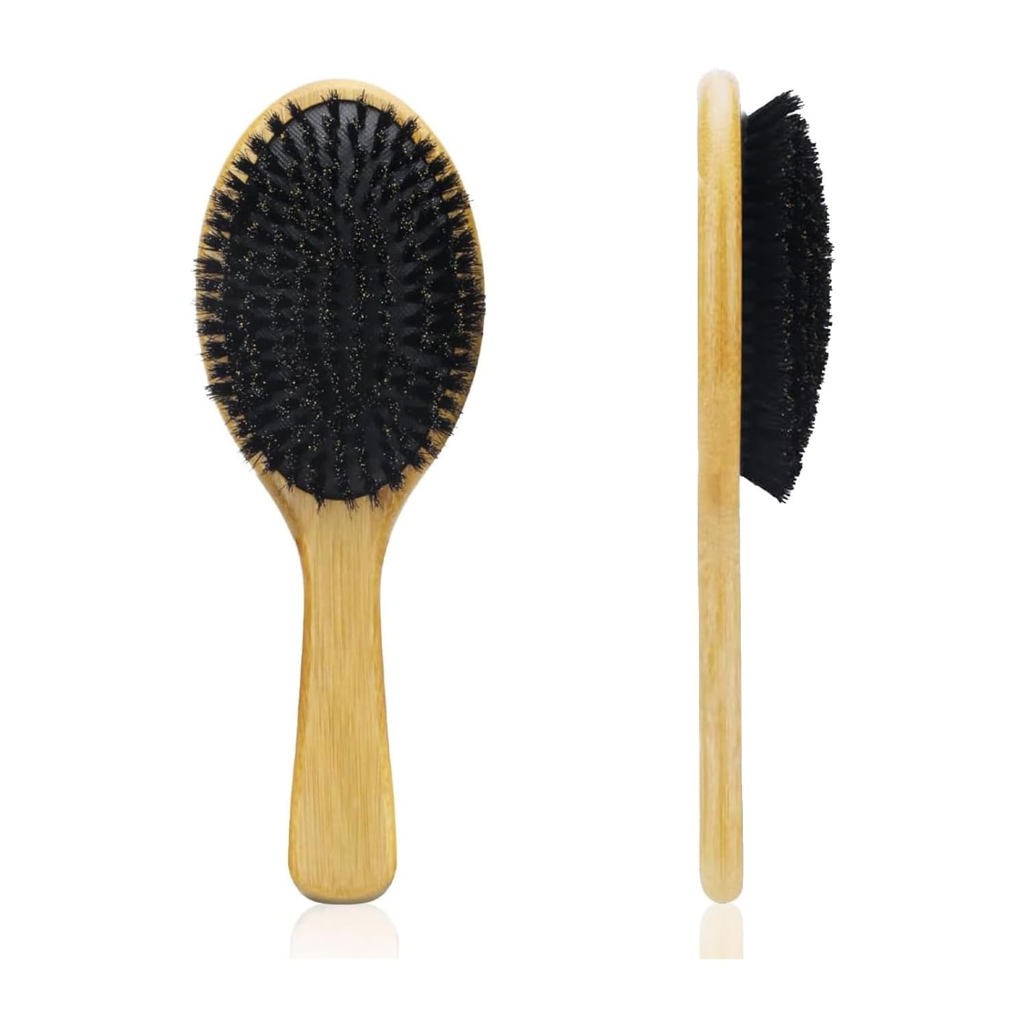 Boar Brush, Boar Bristle Brush, Bristle Hair Brush, Sideburns Material Dual Functionality No Harm Hair Comfortable Practical Tool, Suitable for All Types of Hair