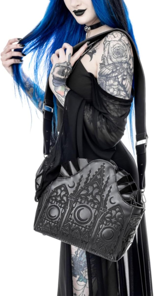 Restyle Dark Altar Shoulder Bag, Black