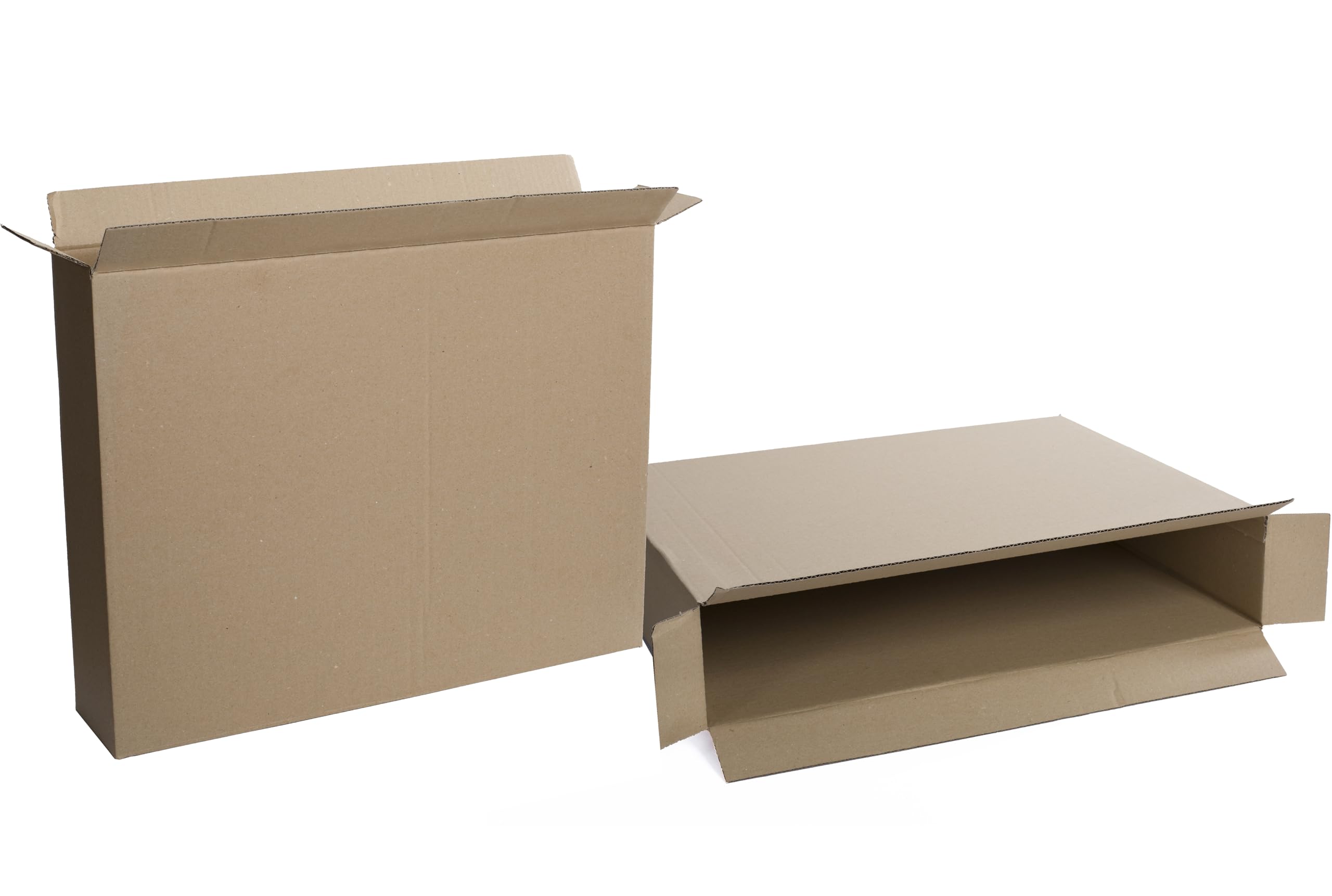 120 Stück Faltkarton 500x100x400 mm Innenmaß Versandkarton Box 1-Wellig Braun Kartonage
