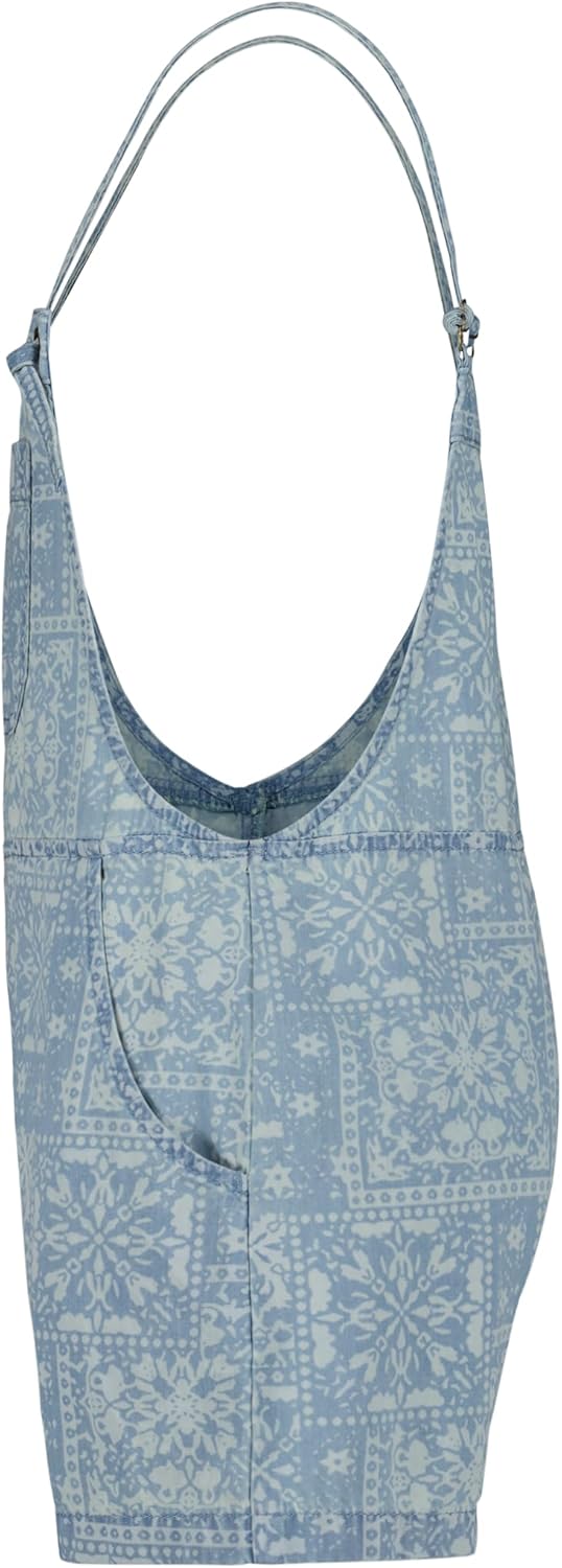 Billabong Girls' Wave Watch Sleeveless Romper, Adjustable Spaghetti Straps, Front Pockets