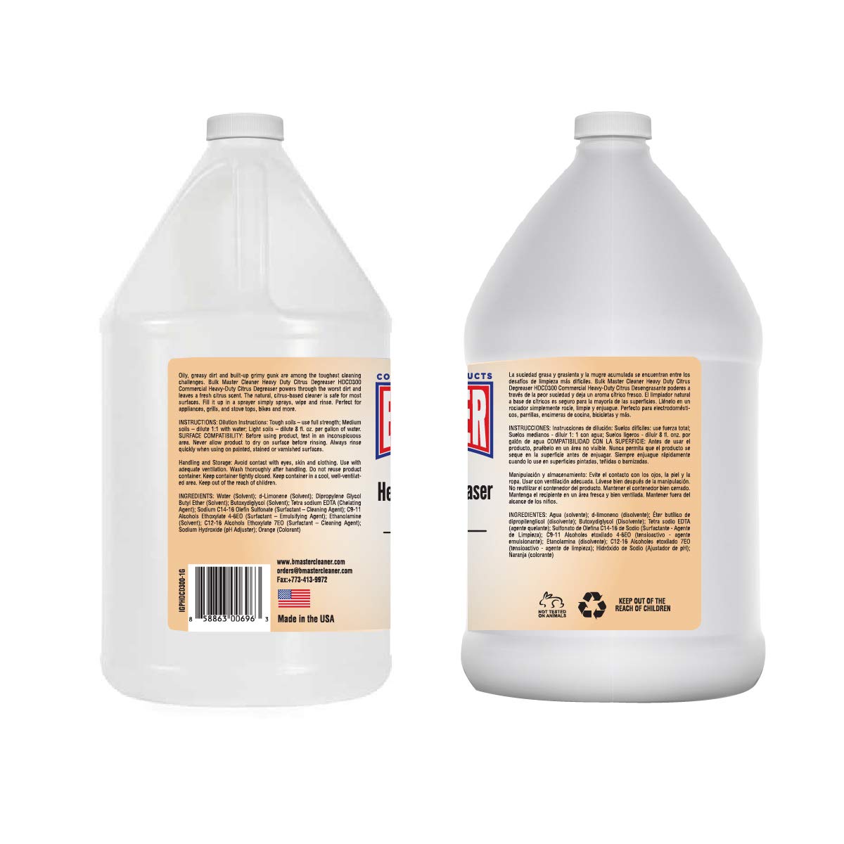 Bulk Master Cleaner Heavy Duty Citrus Degreaser