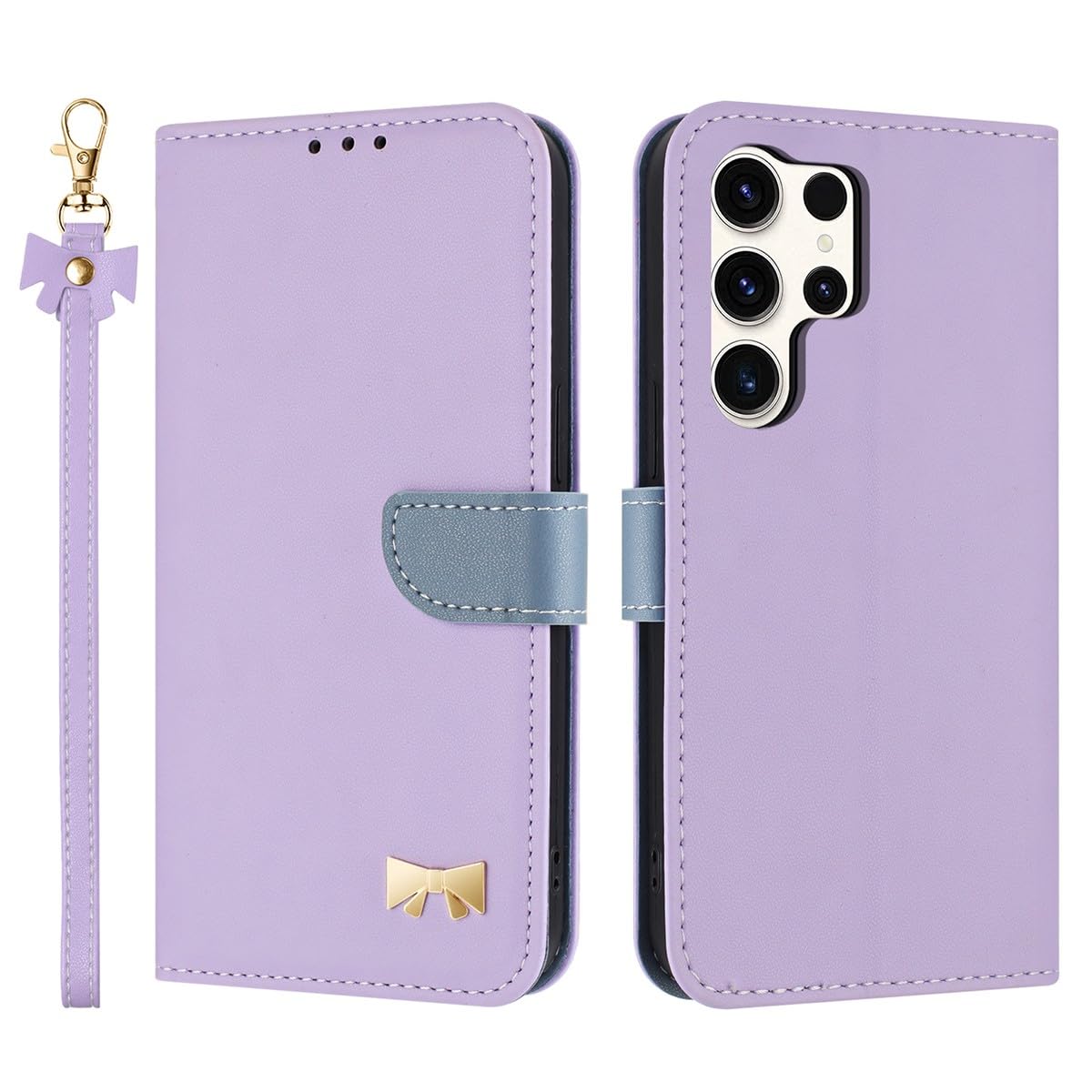 Étui pour Samsung A34 5G violet portefeuille en cuir à rabat - 8