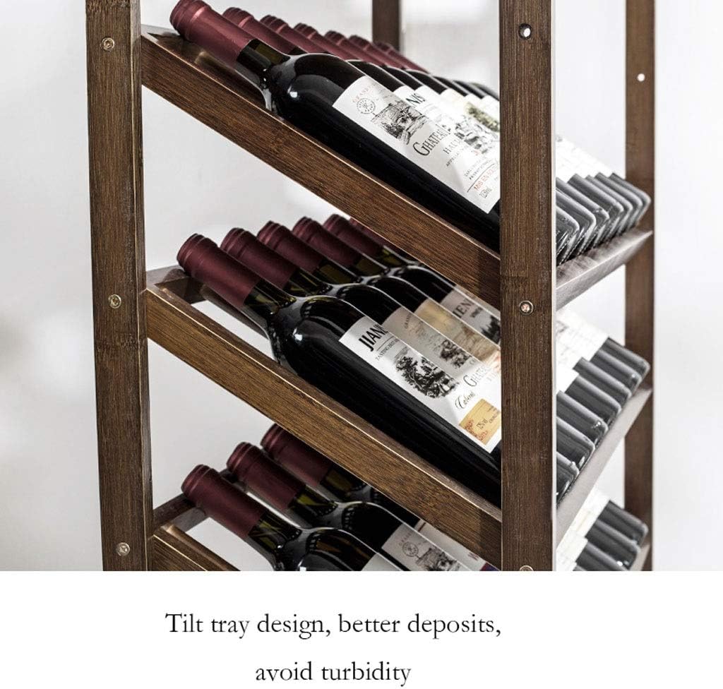 Wine Holder Cabinet Wine Holder Stand Wine Display Rack Multi-Layer Floor Wine Rack with Wall-Mounted Wine Cabinet Wine Shelves with Table Top Wine Organizer (Color : A)