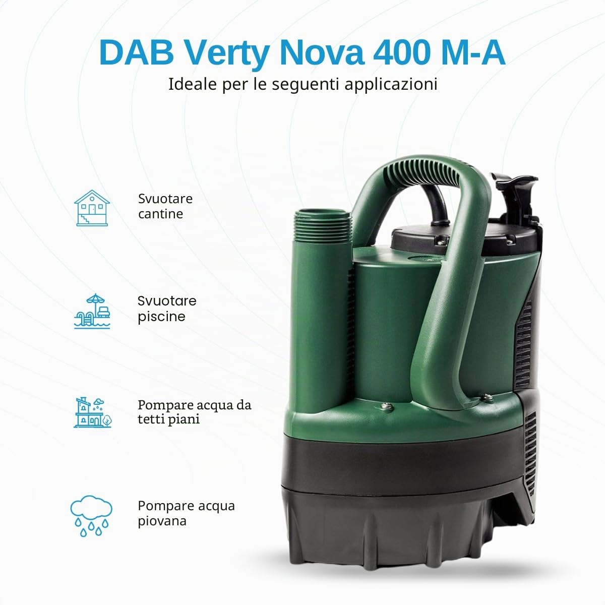 dab Pomps 60122637H Dab Verty Nova - Pompa ad acqua pulita per uso domestico, 400 m