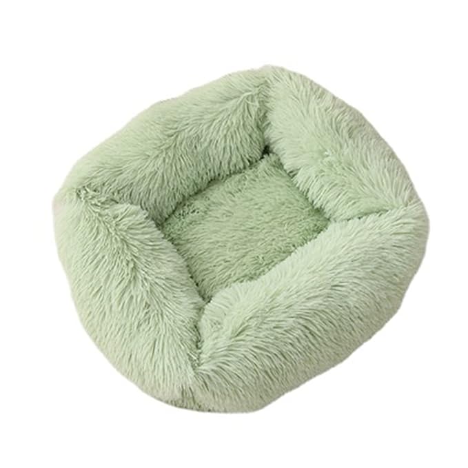 Review Plush Cuddler Kennels Bed Cats Dogs Sofa Cushion with Anti Slip Self-Warming Pet Sleeping Bag Anti Anxiety Dog Mattress Washable(XL,Cyan)