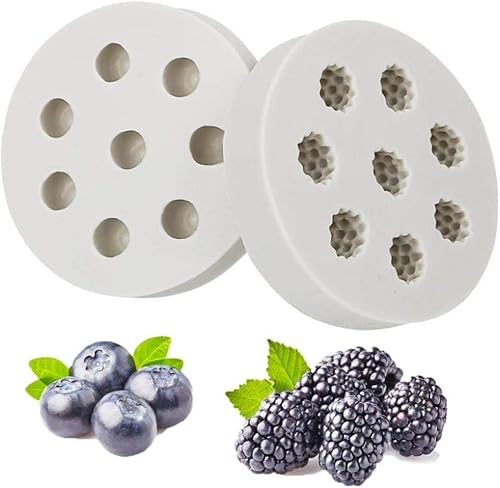 Miniatura 1 de Molde de silicona con forma de arándano y frambuesa, 3D, molde para hornear