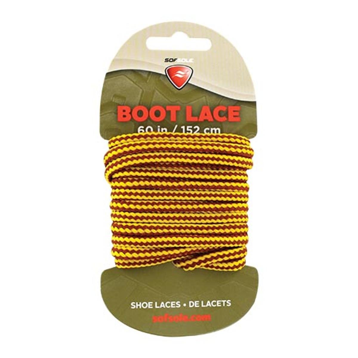 Shoe Laces, 60" L, Polyester, Gold Brown, PR