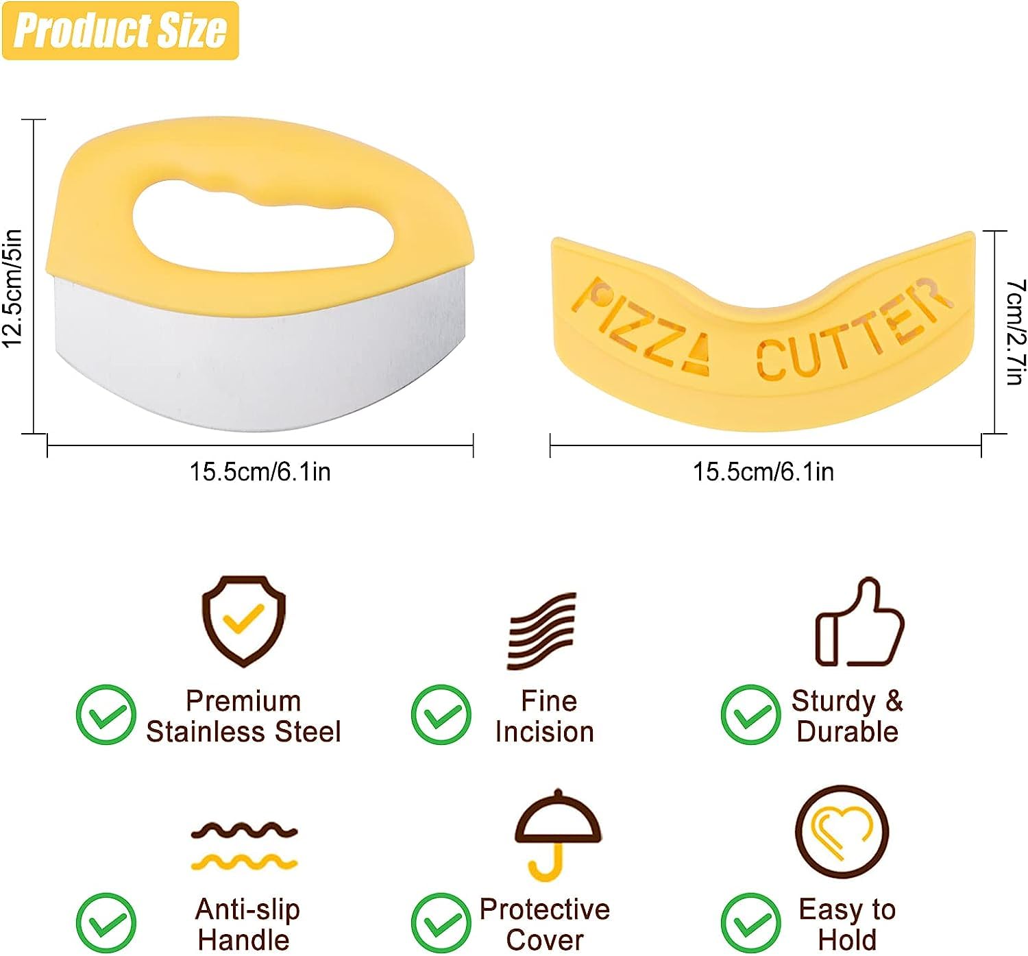 Coupe-pizza Professionnel - Coupe-pizza En Acier Inoxydable Avec Couvercle Et Carte à Pâte, Couteau à Pizza, Coupe-pizza, Rouleau à Pizza, Accessoires