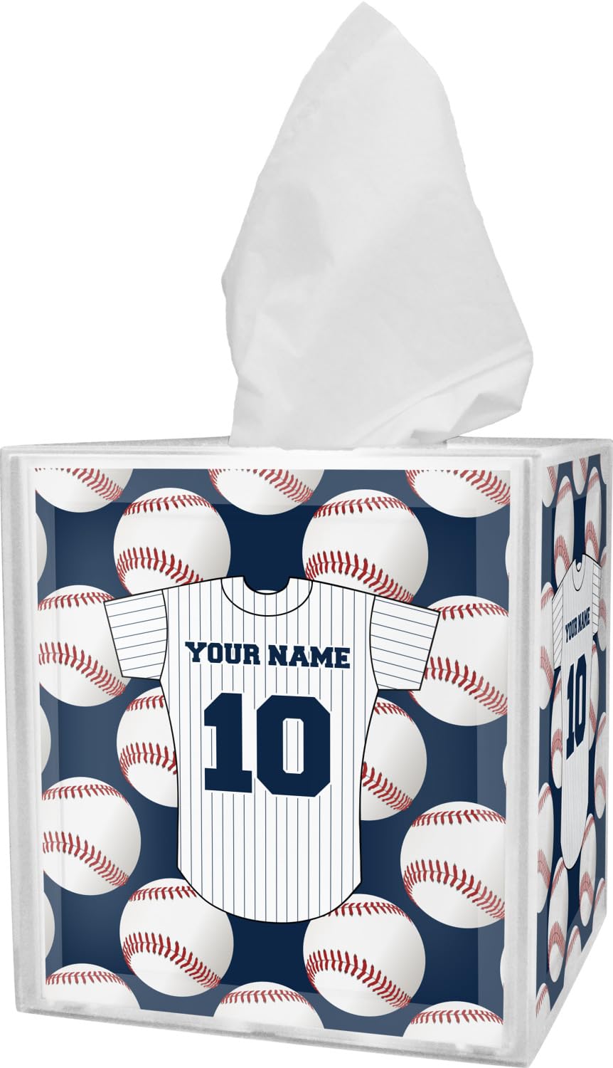 RNK Shops Personalized Baseball Jersey Tissue Box Cover