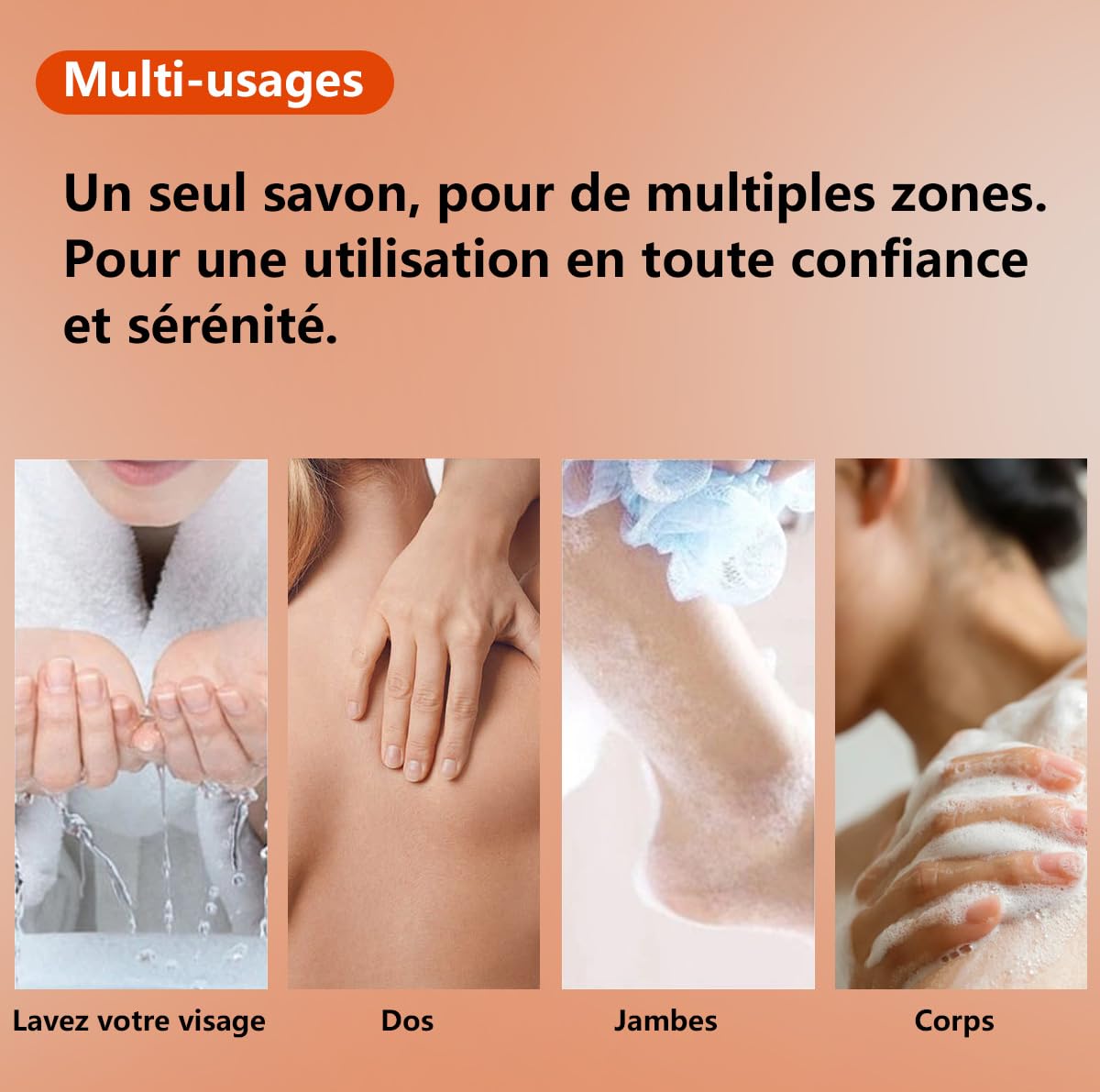 Savon au Curcuma et Acide Kojique – Nettoyant Visage & Corps, Mousse Dense avec Filet Inclus – Soin Botanique Équilibrant – Lot de 10 x 108g
