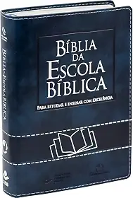 Bíblia da Escola Bíblica NAA | SBB | Bíblia da Escola Bíblica - Capa em couro sintético, azul nobre: Nova Almeida Atualizada (NAA)