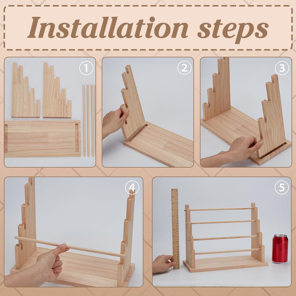 TOYANDONA Présentoir Bijoux Bois Massif T Support Bracelet Et