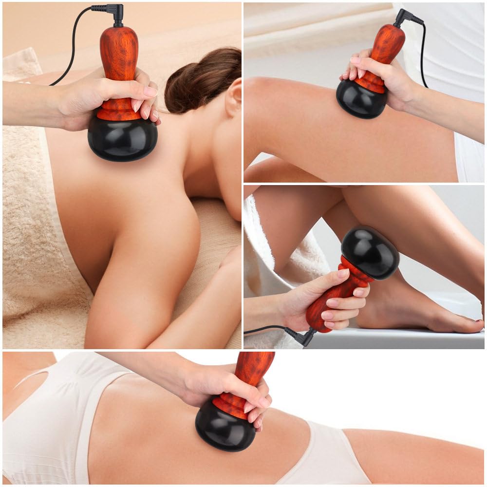 Masajeador Eléctrico De Piedras Calientes Gua Sha, Control De Temperatura De Cinco Velocidades, Para Relajación En Casa Y Alivio Del Dolor, Para Rostro,Ojos,Abdomen,Espalda,Piernas,Cintura Y Manos