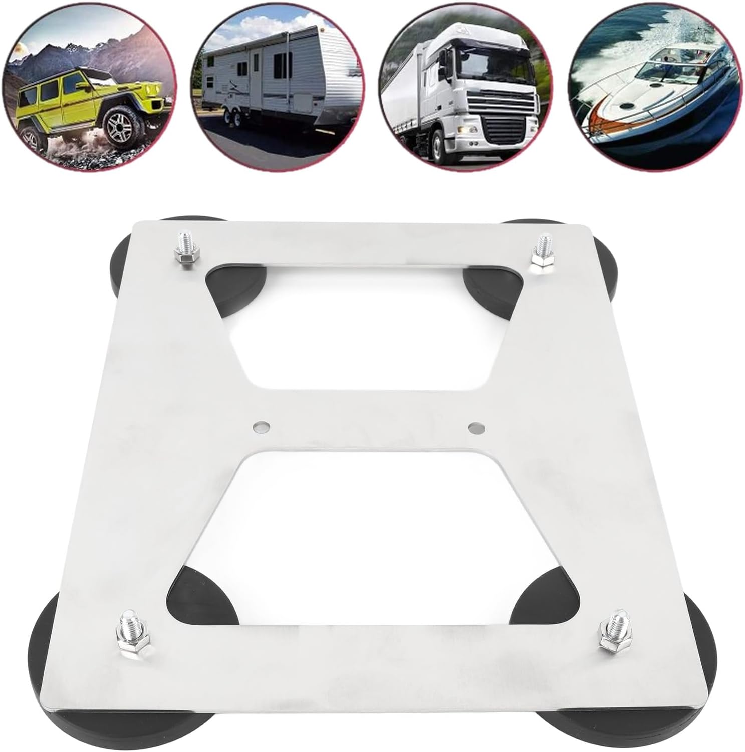 Mini Car Roof Mount, Mini Mounting Kit Magnetic Roof Satellite Antenna Mounts Secure Fixing Scratch Resistant Stainless Steel Satellite Vehicle Mounting Base, Camper Van, Boat, Yacht,