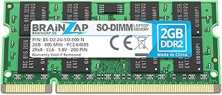 BRAINZAP Best Electronics 2GB DDR2 SO-DIMM PC2-6400S 2Rx8 800MHz 1.8V CL6 RAM Memory