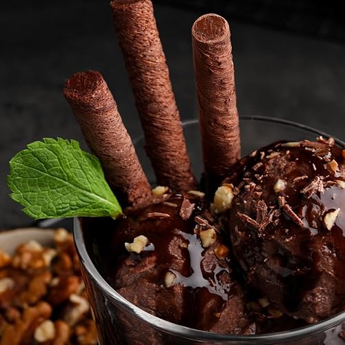 Miniatura 6 de Bauducco Rollos de oblea, chocolate y avellana, 14.1 onzas (paquete de 1)  Galletas rellenas de crema crujiente  Palitos de oblea enrollados gourmet