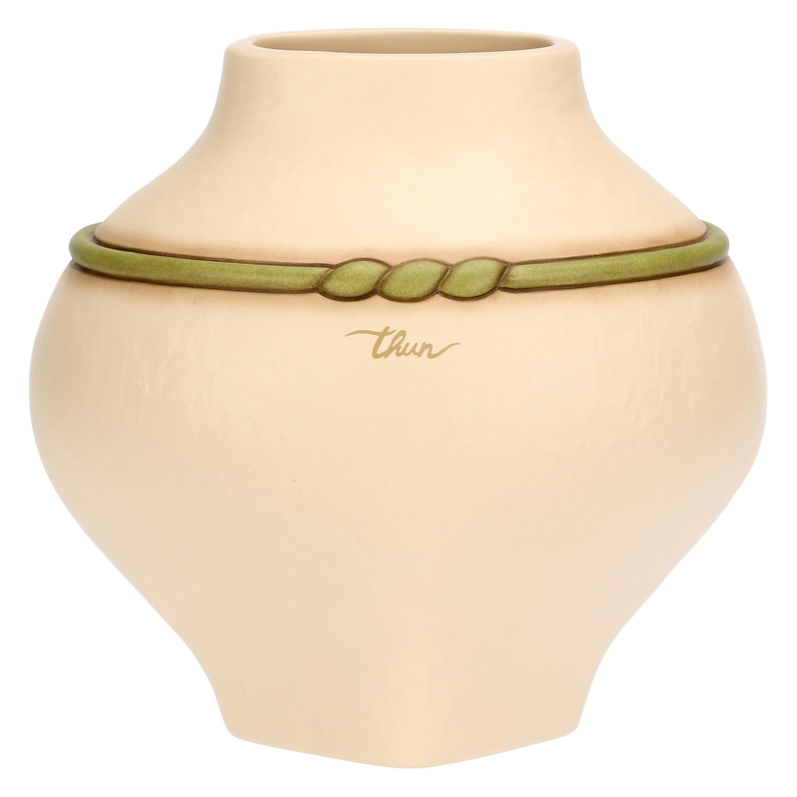 THUN Vaso con Coccinella, Medio, Ceramica, Collezione Country Bloom, 20,1 x 15,8 x 19,1 cm