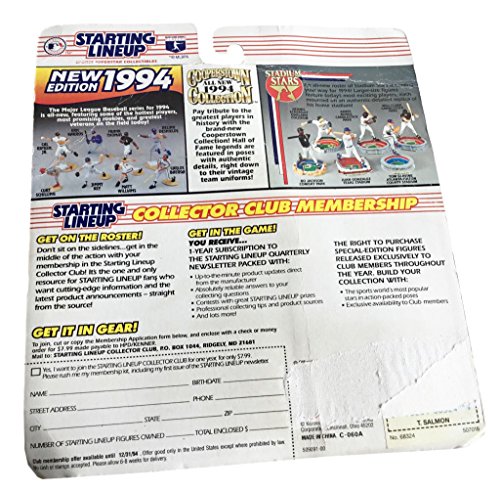 Starting Lineup 1994 - Kenner Mlb - Tim Salmon #15 - California Angels - Vintage Action Figure - W/ Trading Card - Limited Edition - Collectible #TOP1