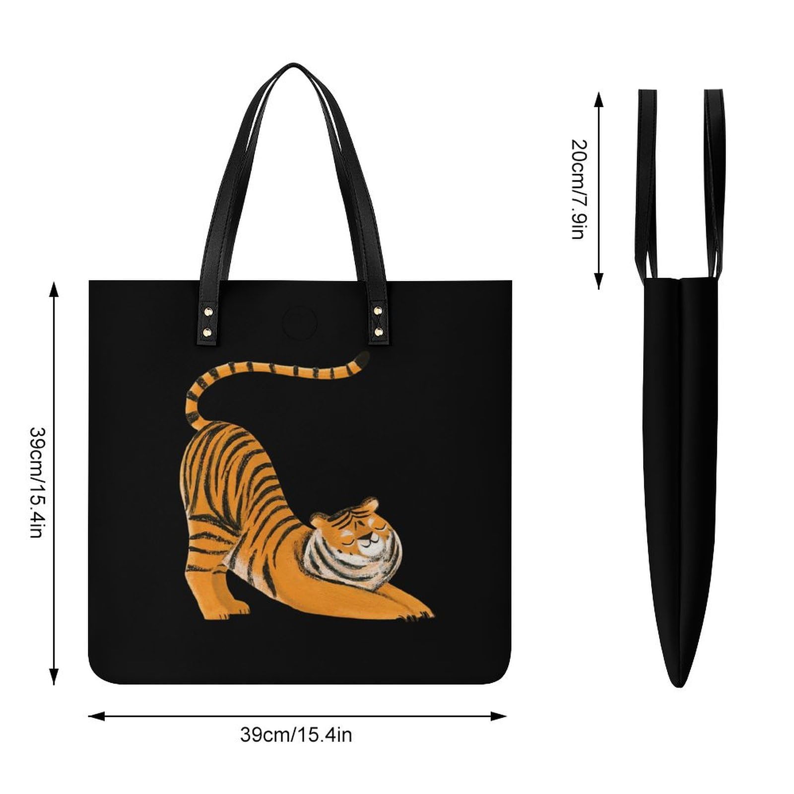 ブロックプリント　タイガー トートバッグ ヒョウ柄ピンクトートバッグ　トラ　虎 ブロックプリント タイガー トートバッグ ヒョウ柄ピンクトート