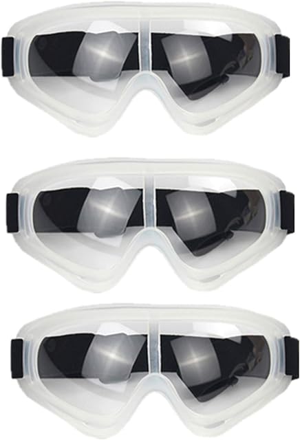 HONGCI 3 Pack Safety Glasses,Anti Fog and UV Protection Protective Clear Goggles,Safety Protection Glasses,Safety Goggles for Kids Nerf Gun Battles,Construction,DIY,Lab,Welding,Chemistry,Personal Use
