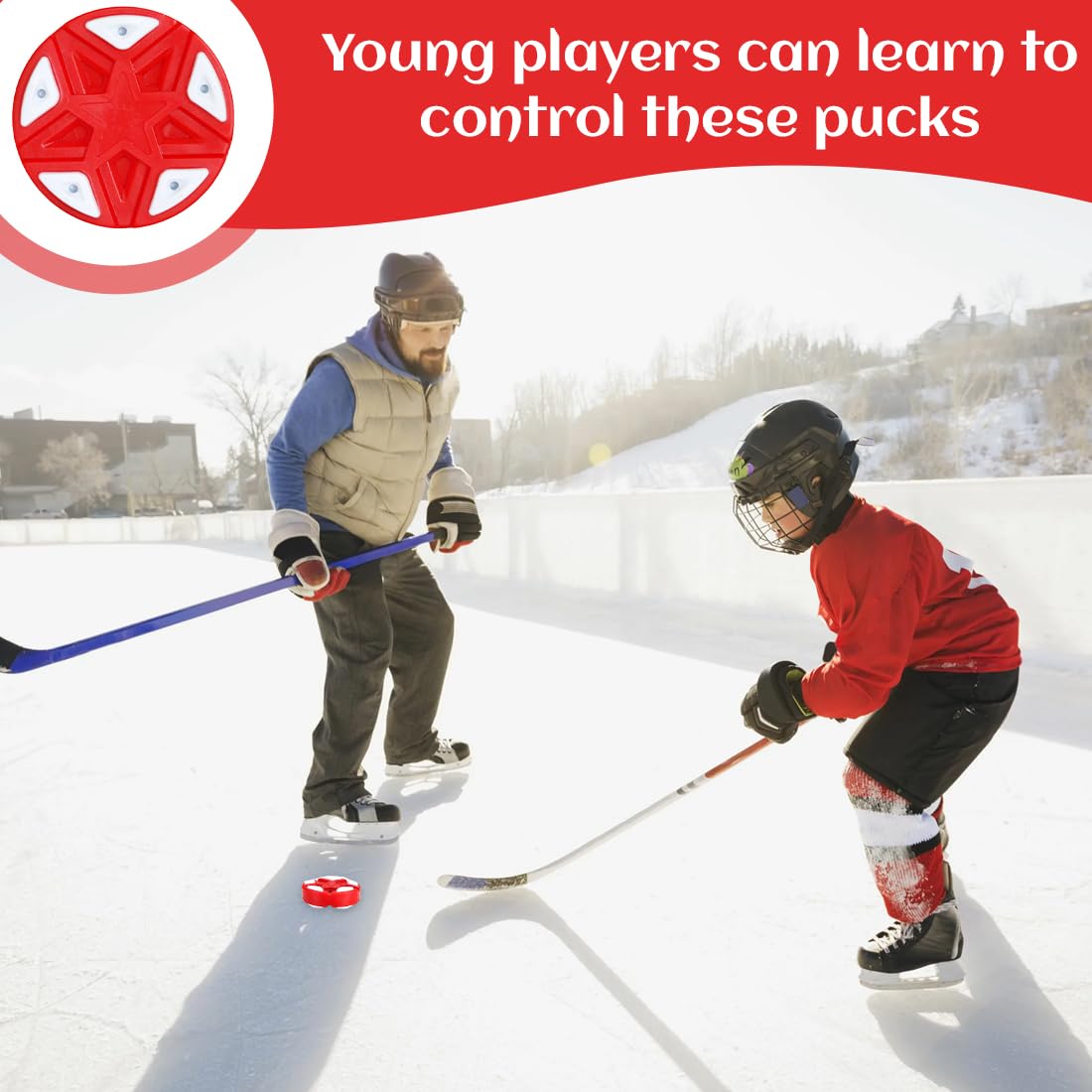 NHQZ NHQ Rondelle de Jeu de Hockey à Roulettes,Hockey Sur Glace,Roller Hockey,Rondelle de Hockey à Roulettes en Plastique de Hockey de Rue pour Balles Intérieures Extérieures au Sol,Facile à Glisser