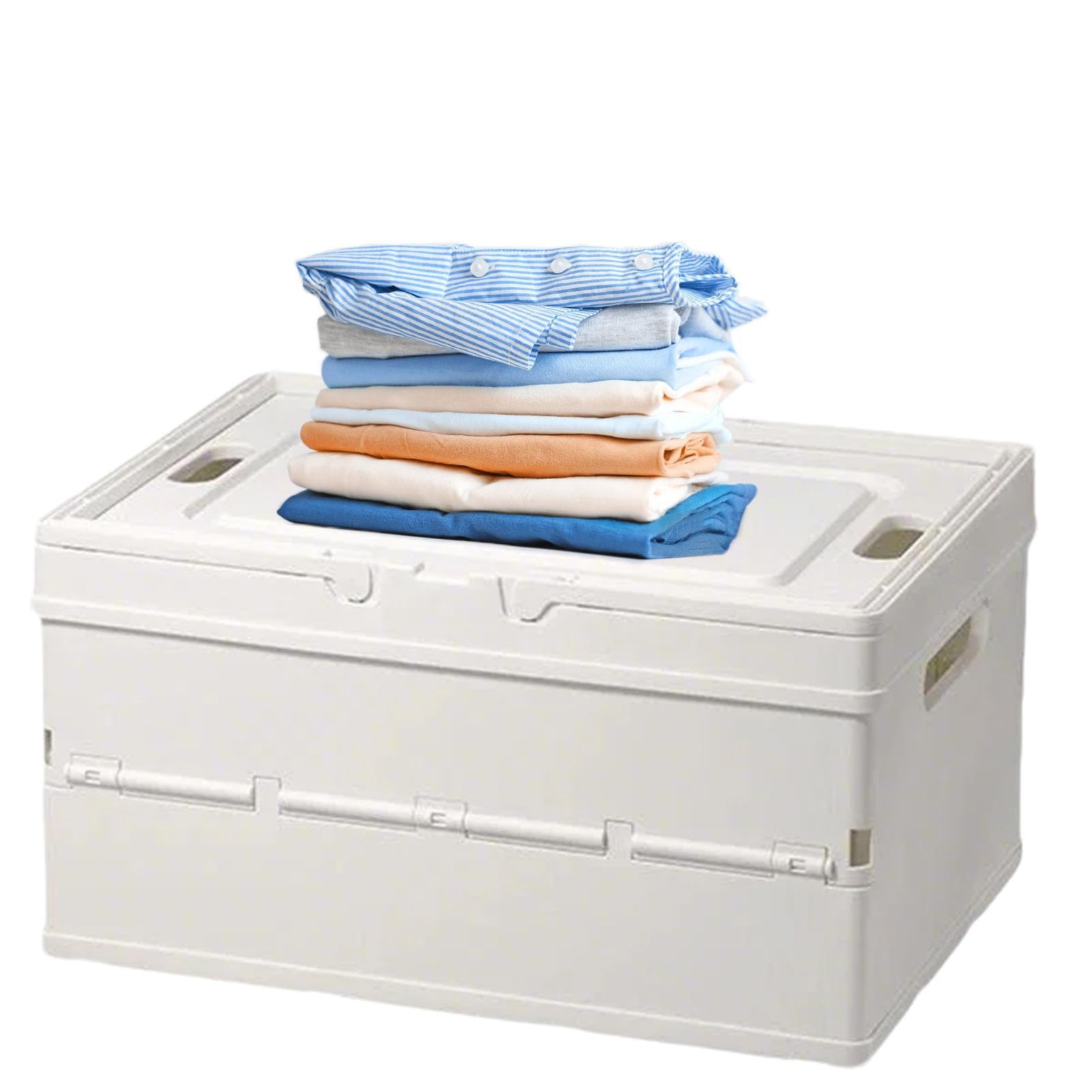 Bacs de rangement empilables et pliables avec couvercle pour maison