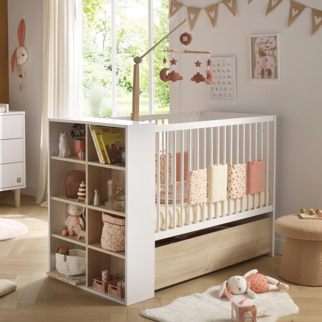 Sauthon Lit bébé 120x60 Transformable en lit 90x190