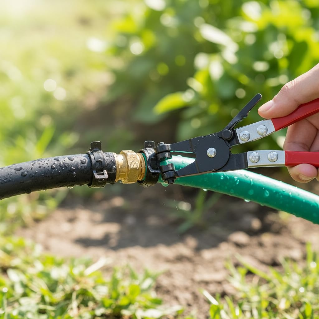 Juego surtido de 130 abrazaderas de manguera de resorte de 6 a 25 mm con alicates de abrazadera de manguera planos giratorios para proyectos de automoción, fontanería y bricolaje, diseño