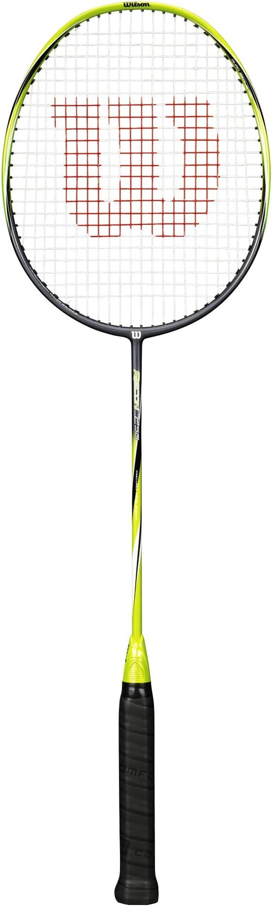 Wilson Recon Badminton Racket Recon 250, Yellow/Grey, One Size (Size 4), 1/2 Cover