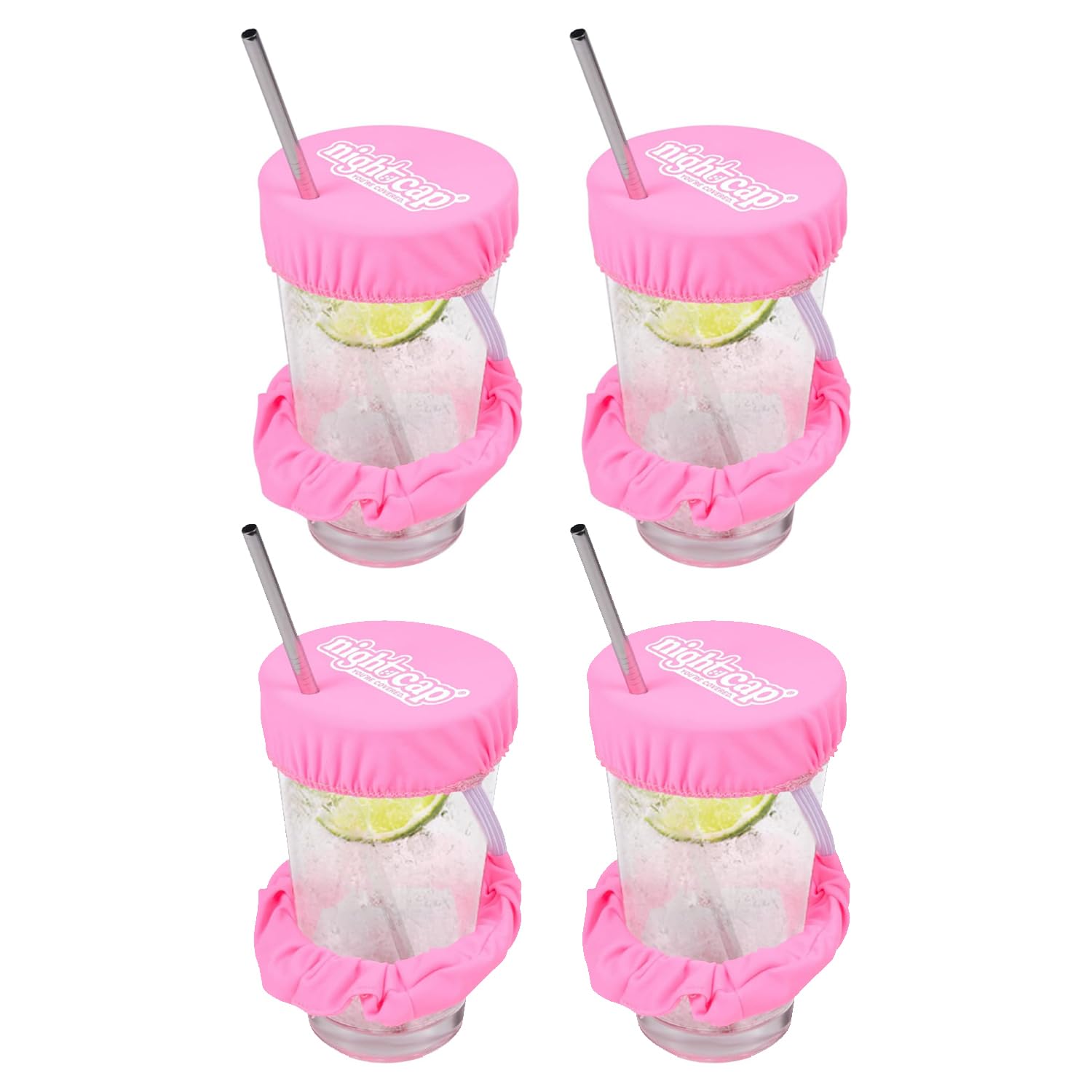 Nightcap Drink Cover Scrunchie – As Seen on Shark Tank and TikTok - Reusable - Wear On Wrist Or In Hair, Prevent Drink Spiking - Sanitary Pocket Keeps Cover Clean – Pink